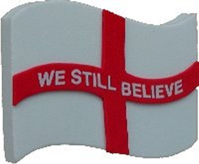 Aerialballs We Still Believe England Flag Car Aerial Ball Antenna Topper OR Dashboard Wobbler! (one P&P charge no matter how many items you buy from