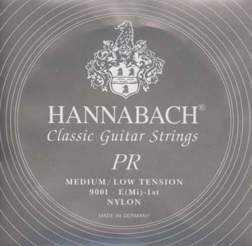 Hannabach Classical Guitar Strings Series 900 Medium-Low Tension Silver 200 - E1 - 9001MLT