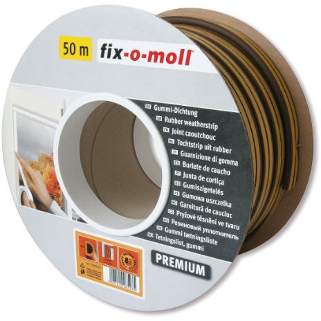 fix-o-moll D-Profildichtung Bobin 50 m 6 x 9 mm selbstklebend braun, 3585270