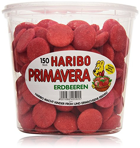 Haribo Primavera Erdbeeren, 1.05 kg Dose