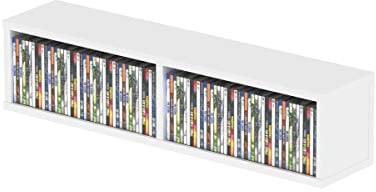 Glorious CD Box white 90 - peut contenir jusqu'à 90 disques compacts, empilables avec d'autres boîtes de CD, avec séparateur, blanc
