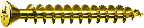 SPAX Universalschraube, 3,0 x 15 mm, 1000 Stück, Kreuzschlitz Z1, Kleiner Senkkopf (Ø 5mm), Vollgewinde, YELLOX, 0321020300155