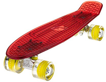 Ridge Skateboard Blaze Mini Cruiser , rot/gelb, 55 cm