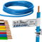 EBROM 100 Meter Aderleitung Litze Draht starre Leitung H07V-U 1,5 mm² 1x1,5 mm2 – starr – viele Farben zur Auswahl (HELLBLAU) Verdrahtungsleitung in 100m Ringen, 1,5mm2, Ihre Farbauswahl: hellblau