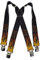 Olata Heavy Duty Hosenträger mit Feuermuster – 4 cm. X-Form (Kreuzstück Verstellbar)