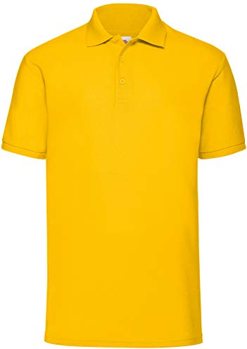 Fruit of the Loom Men's 65/35 Polo Shirt, Sunflower, XX-Large