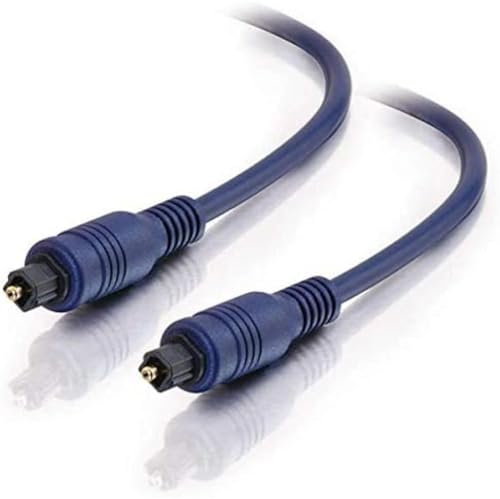 C2G 80323 1M Velocity TOSLINK Optical Audio Digital Cable Suitable for JBL, LG, SONOS, Samsung, Sony, Philips, Bose Sound Bar, HDTV, PS4, Xbox, Surround Sound, Home Theater and more, Blue