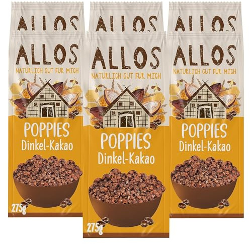 Allos *V* Dinkel-Kakao-Poppies, 6er Pack (6 x 275 g)