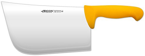 Arcos Couteau de Boucher à Découper – Lame en Acier Nitrum, Manche en Polypropylène – Robuste et Hygiénique, Système d'Identification de Couleur – Série 2900, Couleur Jaune