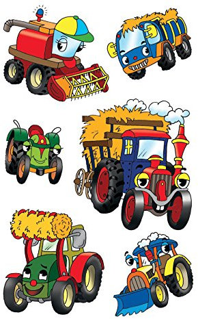 AVERY Zweckform 53144 Kinder Sticker Traktoren 18 Aufkleber