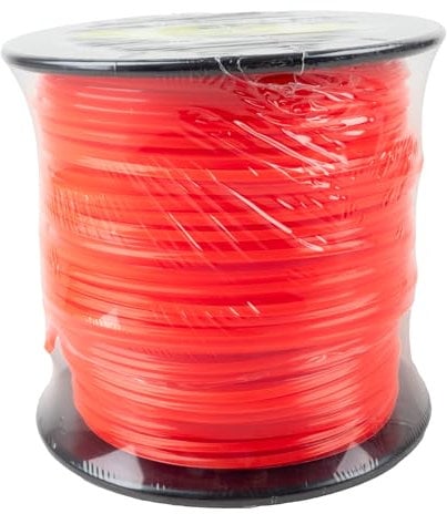 AMA Filo Decespugliatore Nylon Sezione Quadrata Ø 3,30 mm Bobina 110 m Arancio Giardinaggio