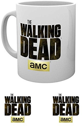 empireposter – Walking Dead, The – Logo – Tamaño (cm), aprox. 9,5 – Tazas de licencia, Nuevo – Descripción: – TV de serie de horror Zombie – pistas – Taza (cerámica, color blanco, estampado, Capacidad 320 ml, producto oficial., apta para lavavajillas y microondas de