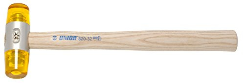 Unior 820 601833 Soft-Head Hammer with Wooden Handle and Interchangeable Attachments FI 27 Black