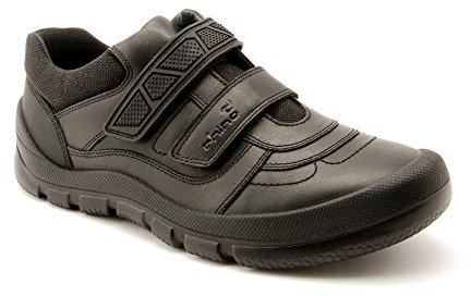 Rhino Start-rite Boys Warrior Black Leather School Shoes G L 7½