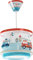 DALBER Kinderleuchte Pendelleuchte POLIZEI Deckenleuchte Kinderzimmer Kinderlampe, Blau, 26.5 x 26.5 x 21 cm