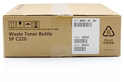 Original Resttonerbehälter passend für Lanier SP C 242 SF Ricoh TYPE220 406043 RHVRTC310 - Premium Tonerbehälter - Farblos - 25000 Seiten