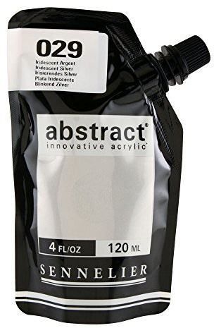SENNELIER Abstract Innovative Heavy Body Acrylic Paint, 120ml Pouch, Iridescent Silver
