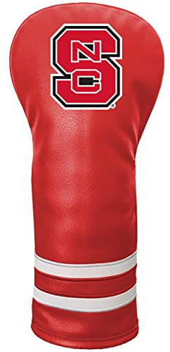 Team Golf NCAA North Carolina ST Vintage Fairway Headcover (Color) - Printed Team Golf NCAA Vintage Fairway Headcover (Printed), Fits All Fairway, Hybrid and Utility Clubs