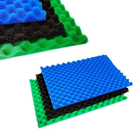 Pisces Pond Filter 3 Grade Media Foam Set 21 x 43 (533 x 1092mm) Coarse, Medium and Fine - Universal Replacement Fish Pond Filter Media