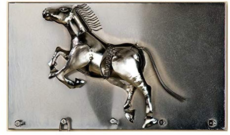 GILDE Garderobe - Schlüsselleiste 'Pferd', 35,5 cm, Silber