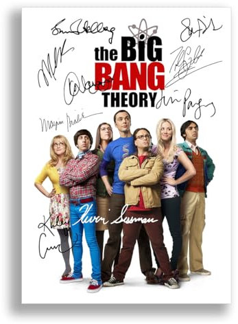 Memorabilia The Big Bang Theory Full Cast Signed Autograph Signature A4 Poster Photo Print Photograph Artwork Wall Art Picture TV Show Series Present Gift (A4 Poster Only)