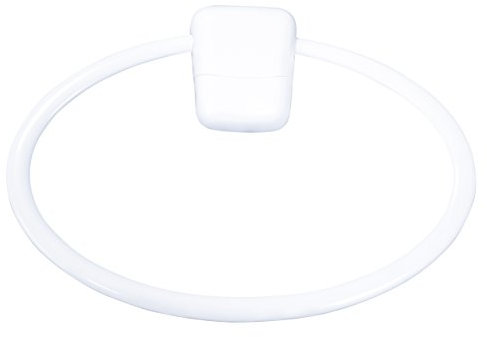 MSV 140732 Basic Bamboo Towel Ring, 30 x 20 x 110 cm, White