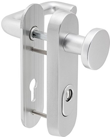 Kurzschild-Wechselgarnitur mit ZA/Alu F1 / 72er Abstand/U-Form Drücker