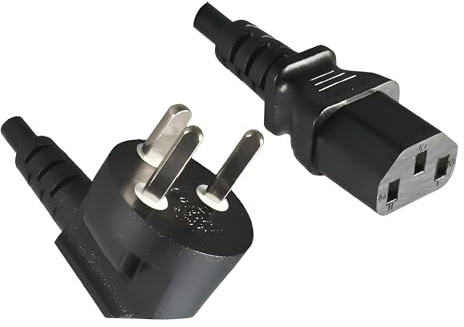 DINIC Stromkabel Netzkabel für Dänemark DK, Typ K auf C13 (1,80m, schwarz)