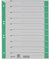 Leitz Register für A4, Deckblatt und 10 Trennblätter, Taben individuell zuschneidbar, 25 Stück, Überbreite, Grau/Grün, 100% Recyclingkarton, 16523055