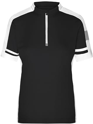 James & Nicholson Damen Rad-Shirt Cooldry® - Tailliertes Kurzarm Bike Shirt für ambitionierte Radlerinnen | Farbe: black | Grösse: XXL