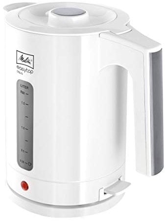 Melitta Wasserkocher, Easy Top Aqua 1,7 Liter, 2.400 Watt, Weiß/Edelstahl 1016-03