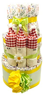 Windeltorte | Drillinge | Das Geschenk zur Geburt & Taufe