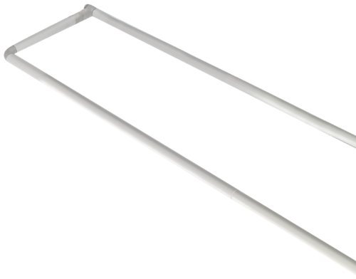 Wenko 19232100 Drehbare Doppel-Duschstange, 70-115 cm, weiß