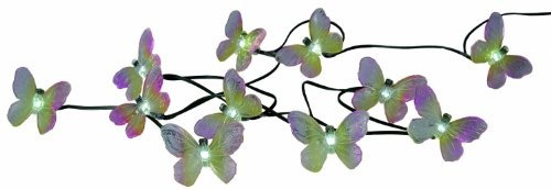 Best Season 477-12 LED-Solarlichterkette Schmetterling, 20-teilig
