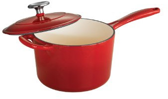 Tramontina Enameled Cast Iron Covered Skillet, 10-Inch, Gradated Red