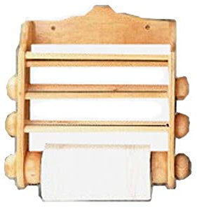 Calder Portarotolo in legno per Scottex, alluminio e pellicola