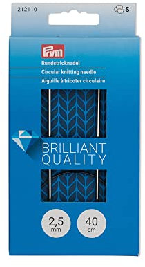 Prym 212110 Rundstricknadeln MS 40 cm 2,50 mm silberfarbig
