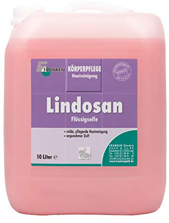 FRANKEN-Chemie Lindosan-Seifencreme (10 Liter Kanister) milde, hautfreundliche Handseife zur schnellen und schonenden Reinigung für empfindliche Haut