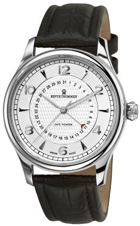 Revue Thommen Herren-Armbanduhr 10012-2532, XLarge Datumsanzeige Analoganzeige Schweizer Automatik Braun