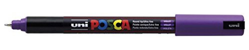 Uni Posca Marker / Glasstift PC-1MR, feine Rundspitze, 0,7 mm, Violett