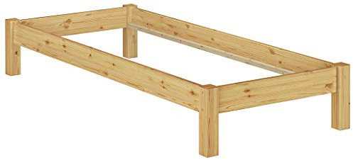 Erst-Holz Einzelbett Kiefer Natur 100x200 Massivholzbett Futonbett Bettrahmen ohne Zubehör 60.35-10 oR