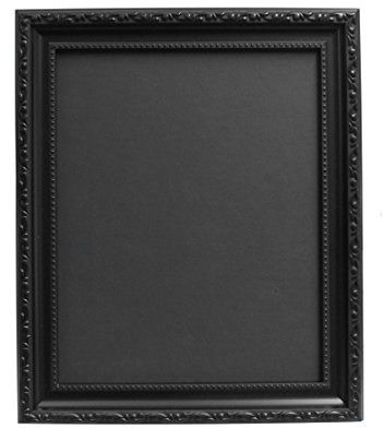 Bilderrahmen im Shabby-Chic-Stil, mit schwarzer, weißer, elfenbeinfarbener, rosa oder blauer Rückwand, Schwarze Rückseite, 40 x 50 cm