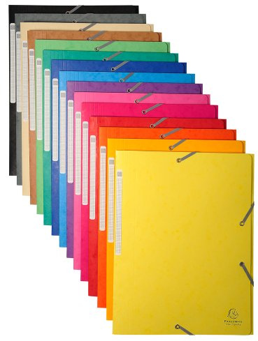 EXACOMPTA Eckspannermappe, DIN A4, Karton, farbig sortiert