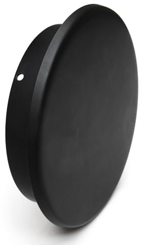 raik Rauchrohr/Ofenrohr Blindkappe 180 mm Durchmesser 0,6 mm Stahlblech Schwarz SH023-180-sw
