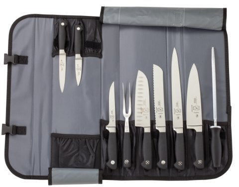 Mercer Culinary Genesis 10-Piece Forged Knife Case Set, Stainless Steel, 40x15x7 cm, Silver