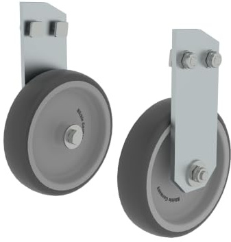 Munk Günzburger Steigtechnik 50077 Hubrollen für Montagetritt starr 1 Set | Stabile Hubrollen Ø 125 mm für Montagetritte – zur einfachen Selbstmontage, 1 Satz = 2 Stück für flexible Anwendung