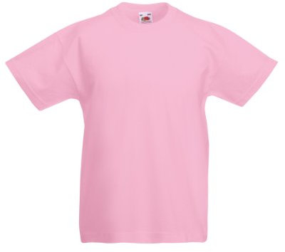 Fruit of the Loom T-shirt pour garçon, Garçon, rose clair, 164 cm