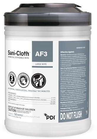 Sani-Cloth AF3 Alcohol-Free Disposable Disinfectant Wipes - 160 Wipes