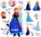 alles-meine.de GmbH 15 TLG. Set - Wandtattoo - Sticker + Fensterbilder - die Eiskönigin - Frozen - incl. Name - Wandsticker + Fenstersticker - Aufkleber für Kinderzimmer - vö..