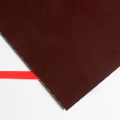 Plancha de metacrilato opaco marrón chocolate 60 x 100 cm, 3 mm grosor, placa rígida de acrílico PMMA para manualidades, rotulación, decoración y construcción.